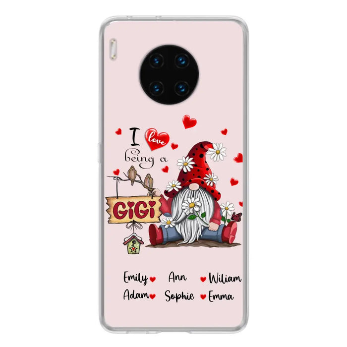 Personalized Grandma Phone Case - I Love Being Grandma - R5OIKQ - Red - Case For iPhone And Samsung
