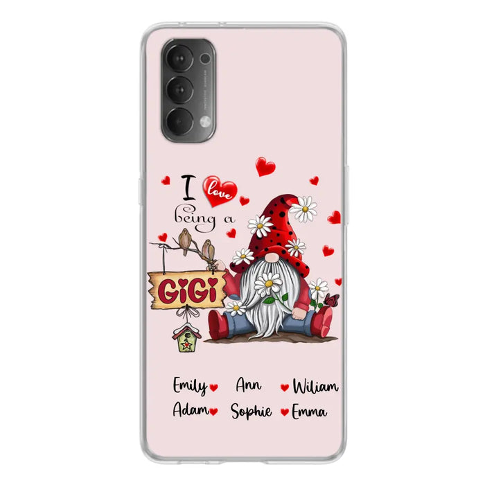 Personalized Grandma Phone Case - I Love Being Grandma - R5OIKQ - Red - Case For iPhone And Samsung