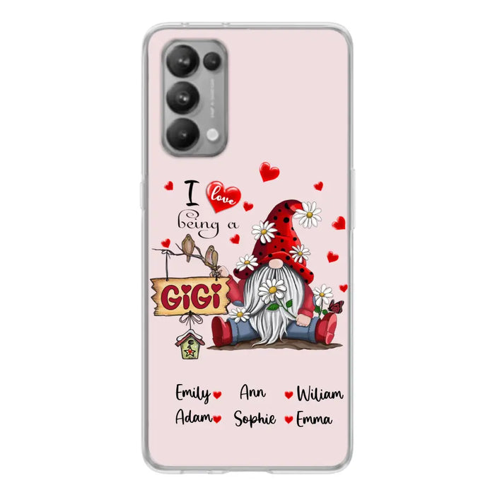 Personalized Grandma Phone Case - I Love Being Grandma - R5OIKQ - Red - Case For iPhone And Samsung