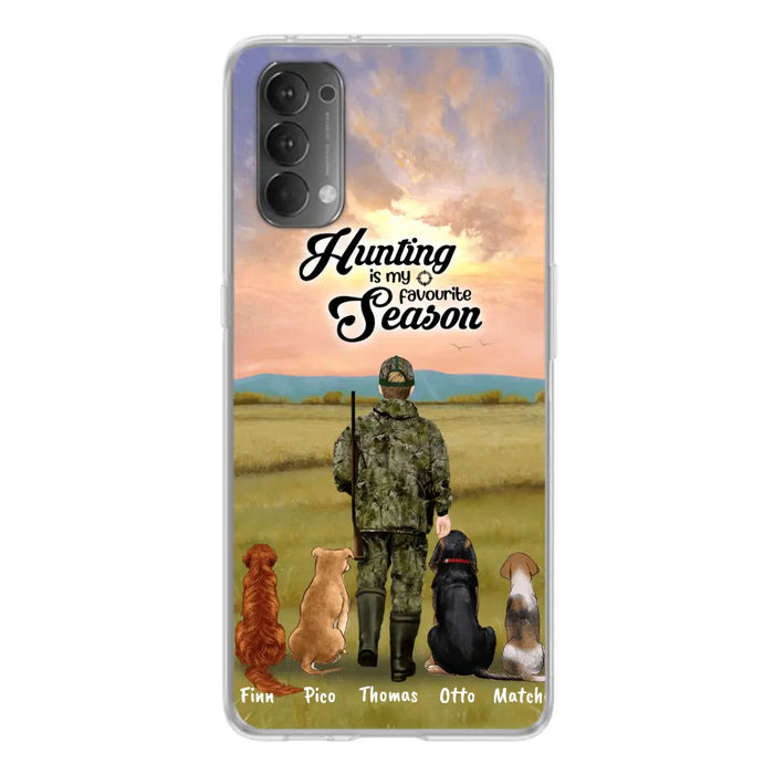 Personalized Hunting Phone Case - Man/Woman With Up to 4 Dogs - Phone Case For Xiaomi, Huawei and Oppo - 4168OK