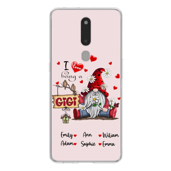 Personalized Grandma Phone Case - I Love Being Grandma - R5OIKQ - Red - Case For iPhone And Samsung
