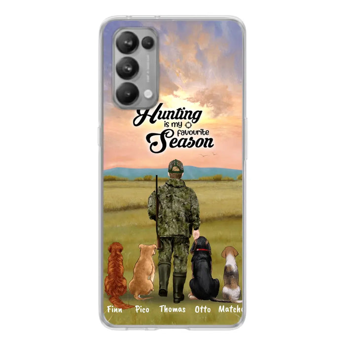 Personalized Hunting Phone Case - Man/Woman With Up to 4 Dogs - Phone Case For Xiaomi, Huawei and Oppo - 4168OK