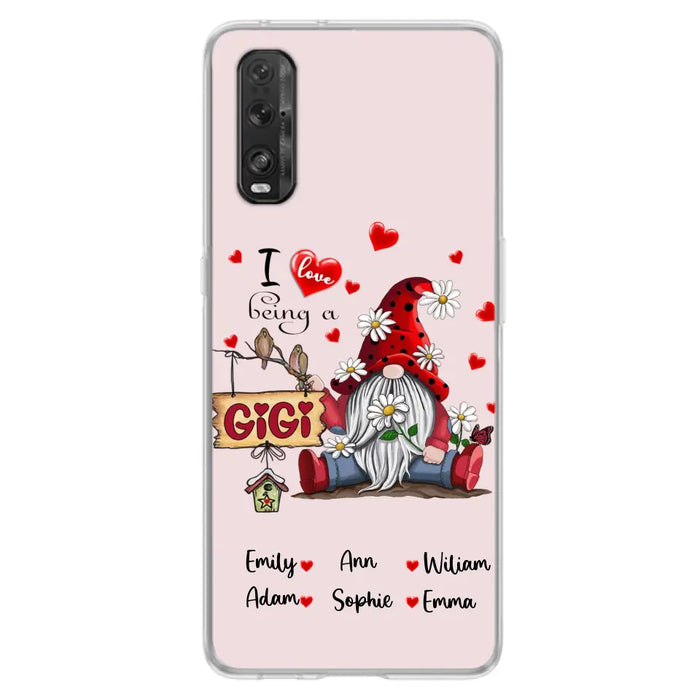 Personalized Grandma Phone Case - I Love Being Grandma - R5OIKQ - Red - Case For iPhone And Samsung