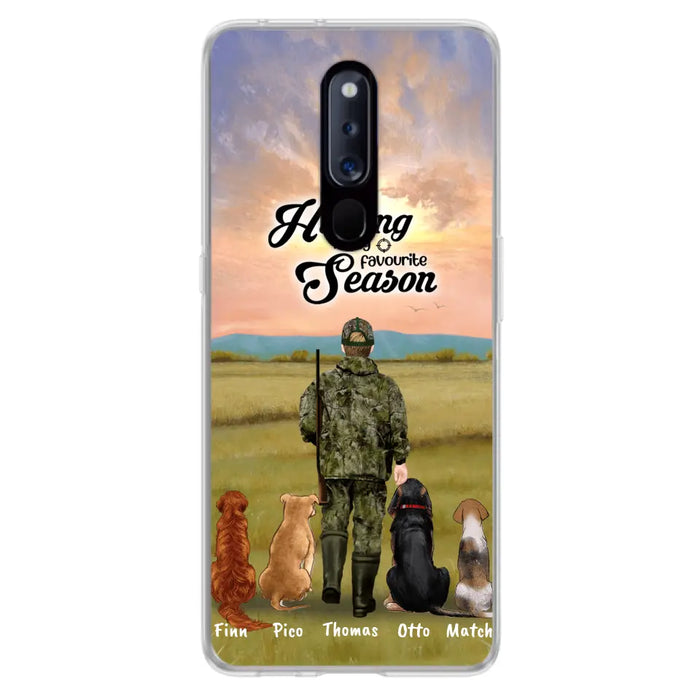 Personalized Hunting Phone Case - Man/Woman With Up to 4 Dogs - Phone Case For Xiaomi, Huawei and Oppo - 4168OK