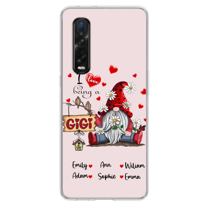 Personalized Grandma Phone Case - I Love Being Grandma - R5OIKQ - Red - Case For iPhone And Samsung