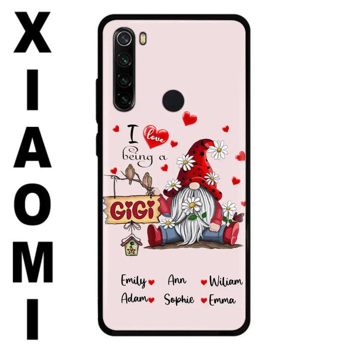 Personalized Grandma Phone Case - I Love Being Grandma - R5OIKQ - Red - Case For iPhone And Samsung