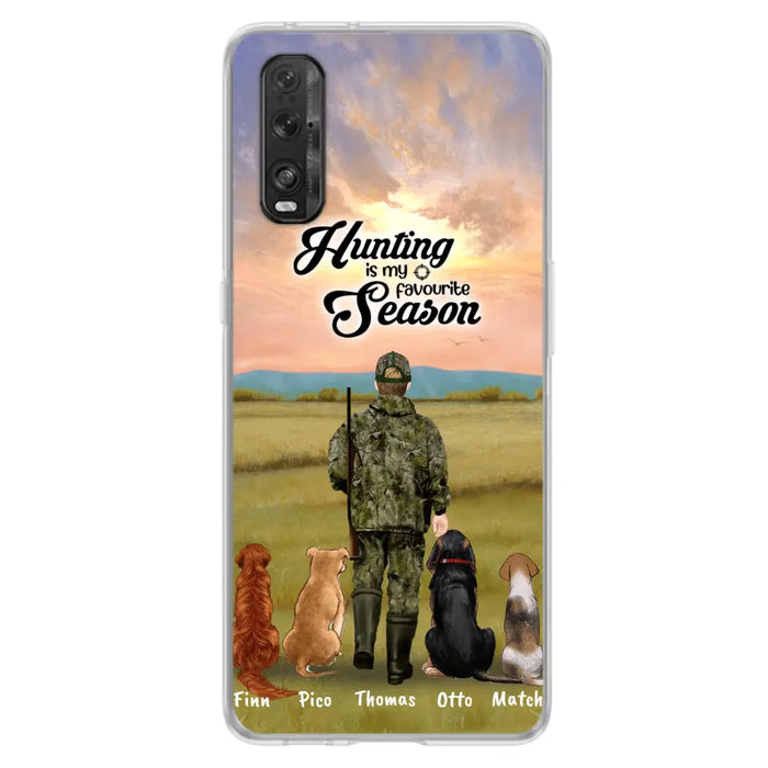 Personalized Hunting Phone Case - Man/Woman With Up to 4 Dogs - Phone Case For Xiaomi, Huawei and Oppo - 4168OK