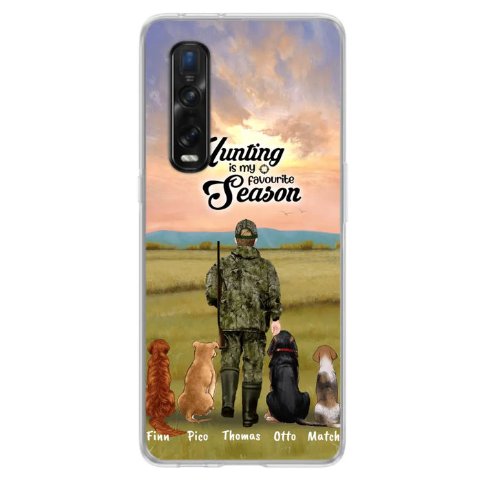 Personalized Hunting Phone Case - Man/Woman With Up to 4 Dogs - Phone Case For Xiaomi, Huawei and Oppo - 4168OK