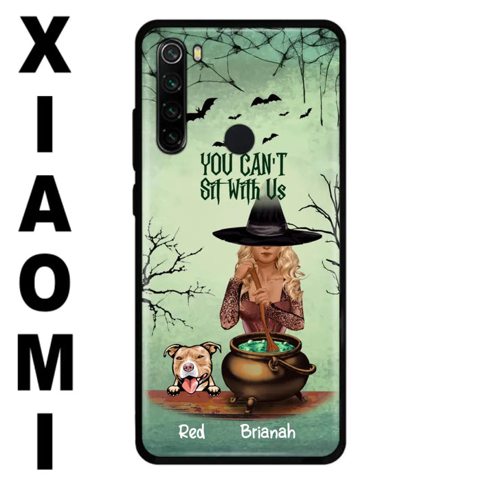 Personalized Dog And Witch Phone Case - Up to 4 Dogs - You Can't Sit With Us - Phone Case For Xiaomi, Huawei and Oppo