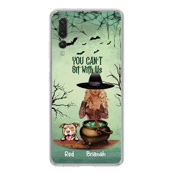 Personalized Dog And Witch Phone Case - Up to 4 Dogs - You Can't Sit With Us - Phone Case For Xiaomi, Huawei and Oppo