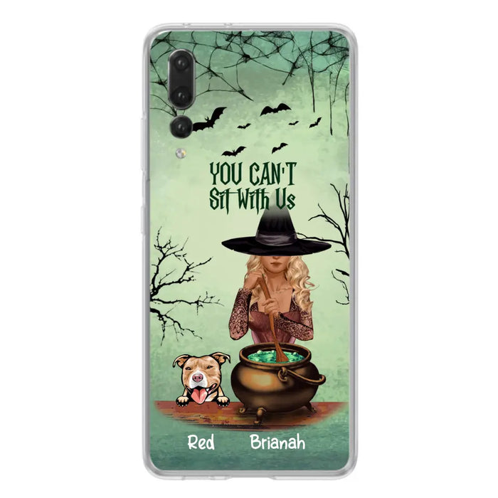 Personalized Dog And Witch Phone Case - Up to 4 Dogs - You Can't Sit With Us - Phone Case For Xiaomi, Huawei and Oppo