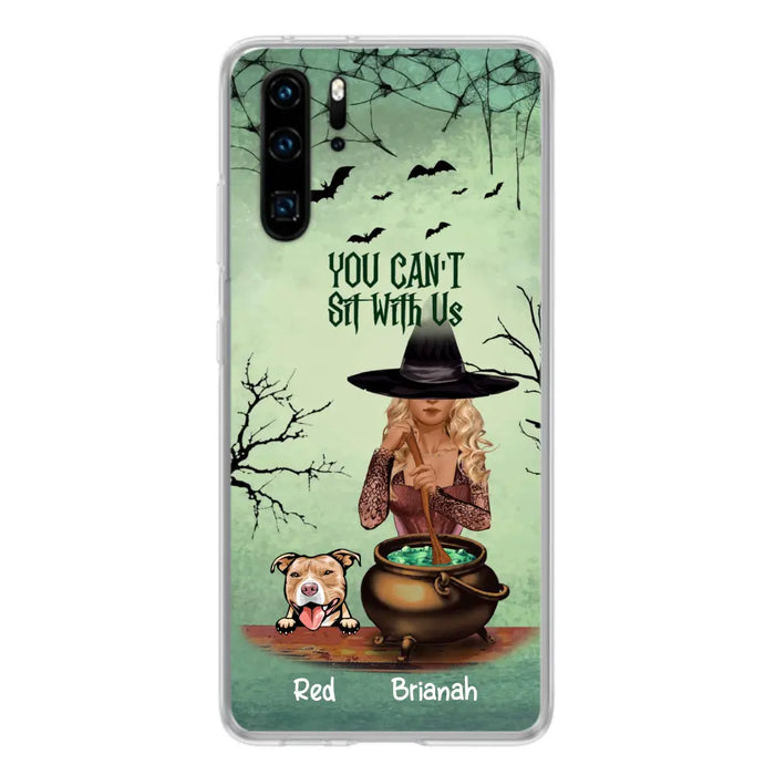Personalized Dog And Witch Phone Case - Up to 4 Dogs - You Can't Sit With Us - Phone Case For Xiaomi, Huawei and Oppo