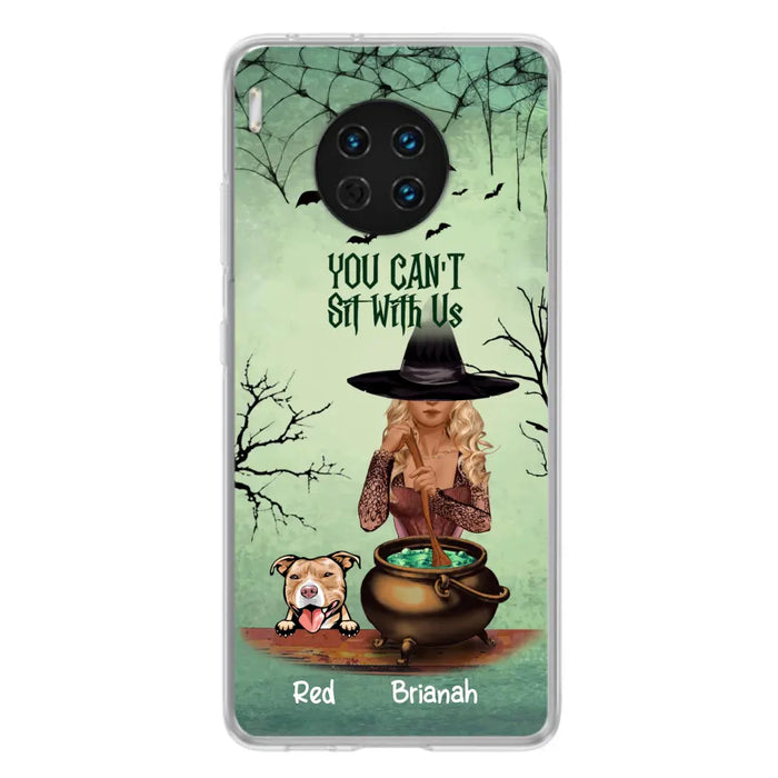 Personalized Dog And Witch Phone Case - Up to 4 Dogs - You Can't Sit With Us - Phone Case For Xiaomi, Huawei and Oppo