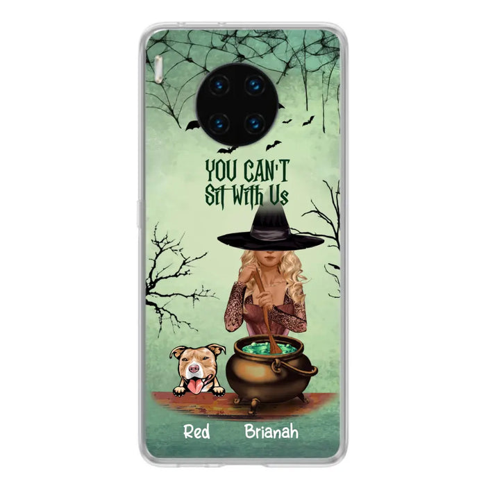 Personalized Dog And Witch Phone Case - Up to 4 Dogs - You Can't Sit With Us - Phone Case For Xiaomi, Huawei and Oppo