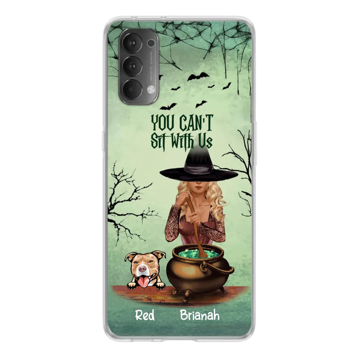 Personalized Dog And Witch Phone Case - Up to 4 Dogs - You Can't Sit With Us - Phone Case For Xiaomi, Huawei and Oppo