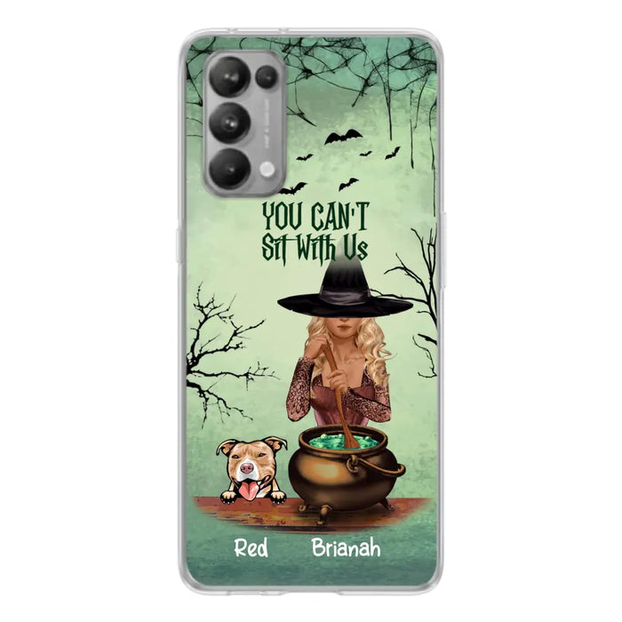 Personalized Dog And Witch Phone Case - Up to 4 Dogs - You Can't Sit With Us - Phone Case For Xiaomi, Huawei and Oppo