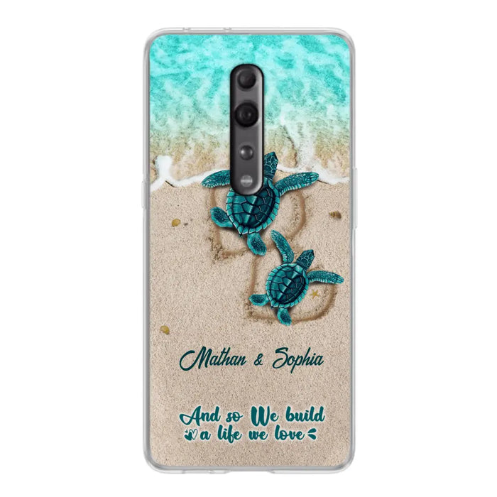 Personalized Turtle Phone Case - Up to 5 Baby Turtles - And So We Build A Life We Love - Case For Xiaomi, Oppo And Huawei