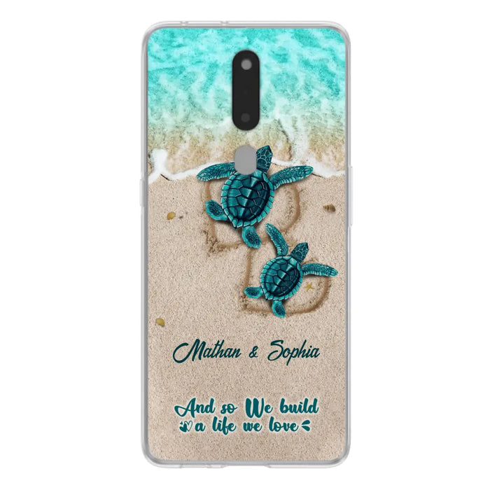 Personalized Turtle Phone Case - Up to 5 Baby Turtles - And So We Build A Life We Love - Case For Xiaomi, Oppo And Huawei