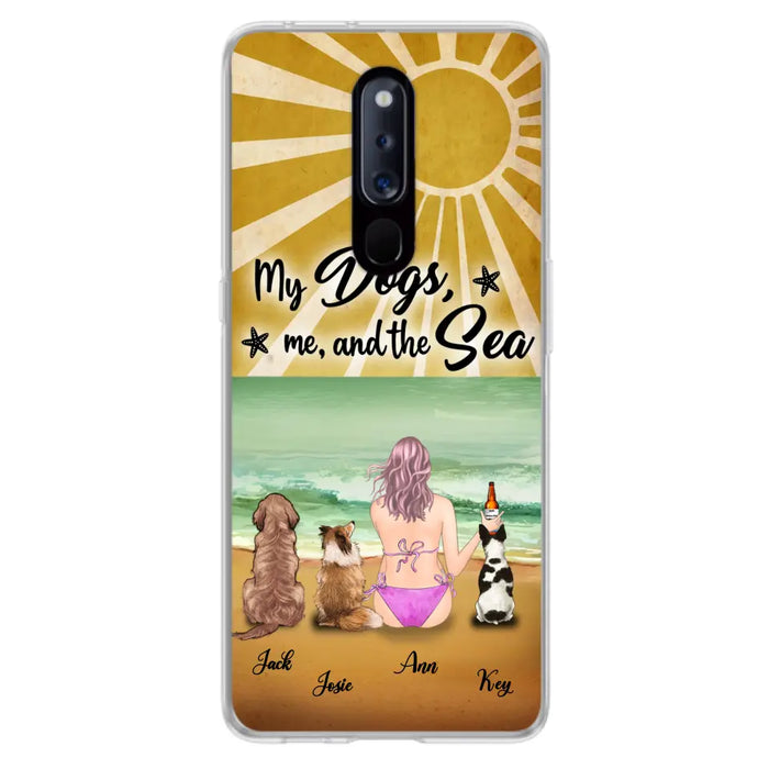 Personalized Dog Mom Beach Phone Case - Up to 3 Dogs - My Dogs, Me And The Sea