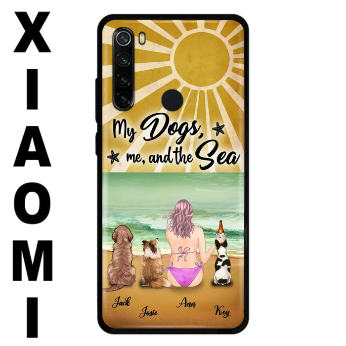 Personalized Dog Mom Beach Phone Case - Up to 3 Dogs - My Dogs, Me And The Sea