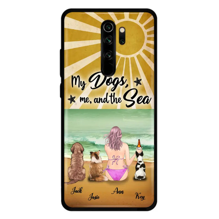 Personalized Dog Mom Beach Phone Case - Up to 3 Dogs - My Dogs, Me And The Sea
