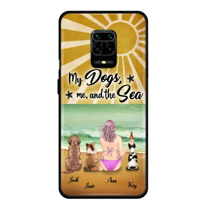 Personalized Dog Mom Beach Phone Case - Up to 3 Dogs - My Dogs, Me And The Sea