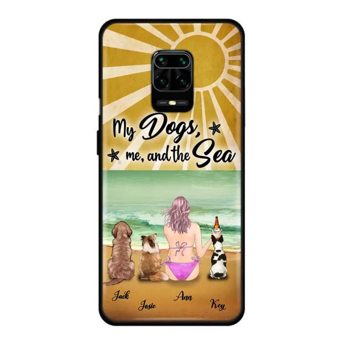 Personalized Dog Mom Beach Phone Case - Up to 3 Dogs - My Dogs, Me And The Sea