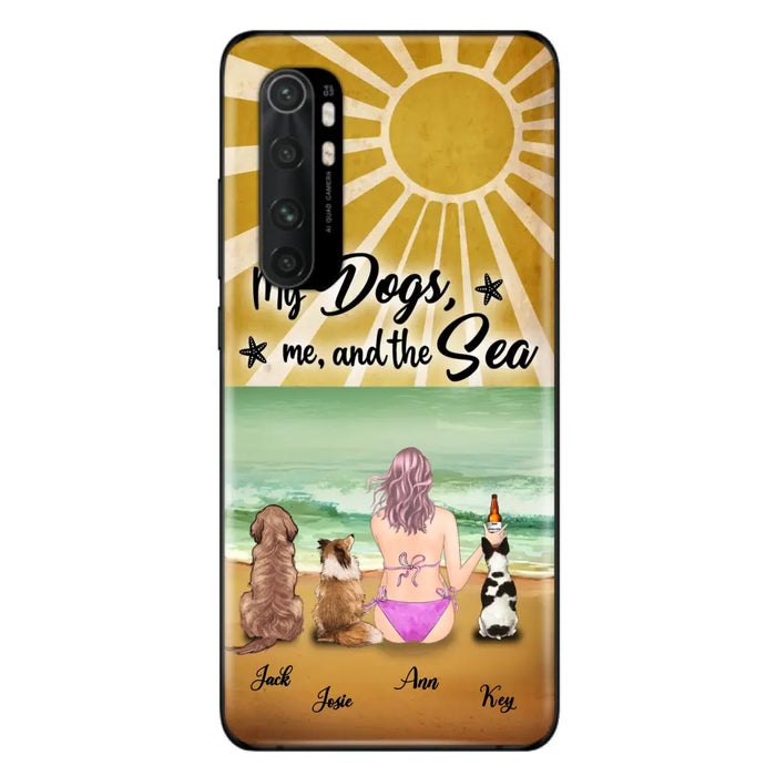 Personalized Dog Mom Beach Phone Case - Up to 3 Dogs - My Dogs, Me And The Sea