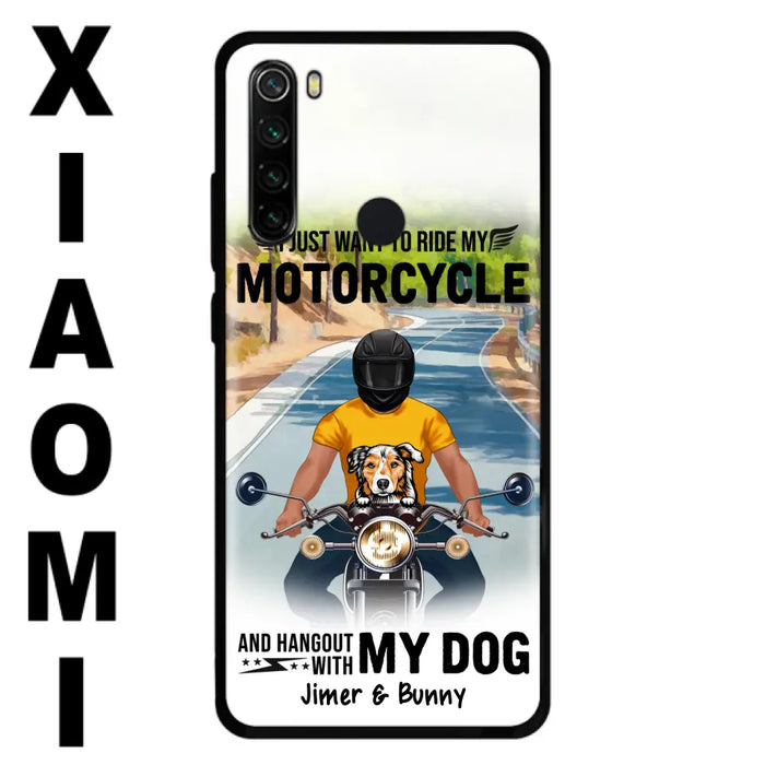 Personalized Dog With Biker Phone Case - Up to 3 Dogs - Gifts For Dog Lover - Hangout With My Dog - Phone Case For Xiaomi, Oppo And Huawei