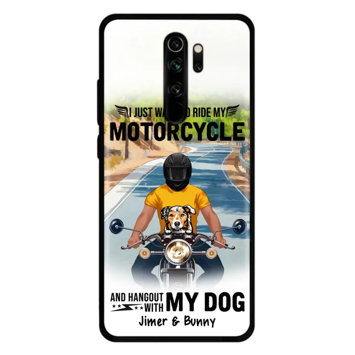 Personalized Dog With Biker Phone Case - Up to 3 Dogs - Gifts For Dog Lover - Hangout With My Dog - Phone Case For Xiaomi, Oppo And Huawei