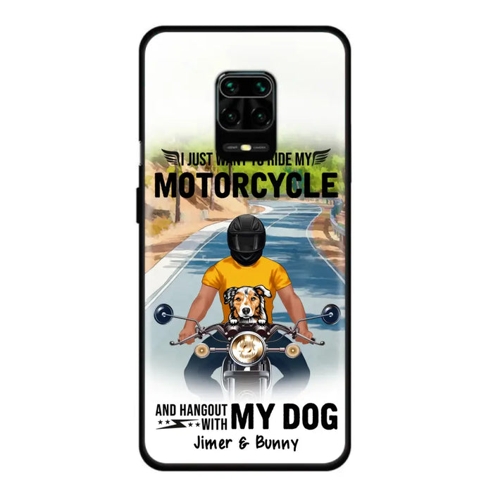 Personalized Dog With Biker Phone Case - Up to 3 Dogs - Gifts For Dog Lover - Hangout With My Dog - Phone Case For Xiaomi, Oppo And Huawei