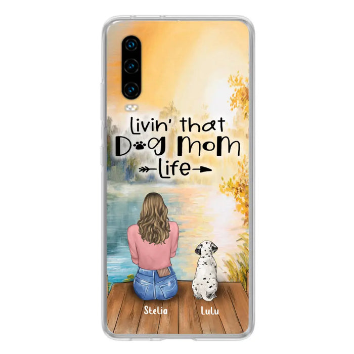 Personalized Dog Mom Phone Case - Case for Huawei, Oppo and Xiaomi - Gift for Dog Lovers With Up To 4 Dogs - Livin' that dog mom life