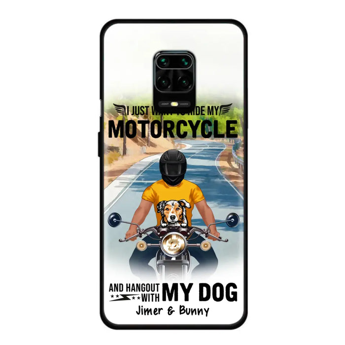 Personalized Dog With Biker Phone Case - Up to 3 Dogs - Gifts For Dog Lover - Hangout With My Dog - Phone Case For Xiaomi, Oppo And Huawei