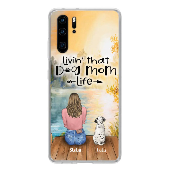 Personalized Dog Mom Phone Case - Case for Huawei, Oppo and Xiaomi - Gift for Dog Lovers With Up To 4 Dogs - Livin' that dog mom life
