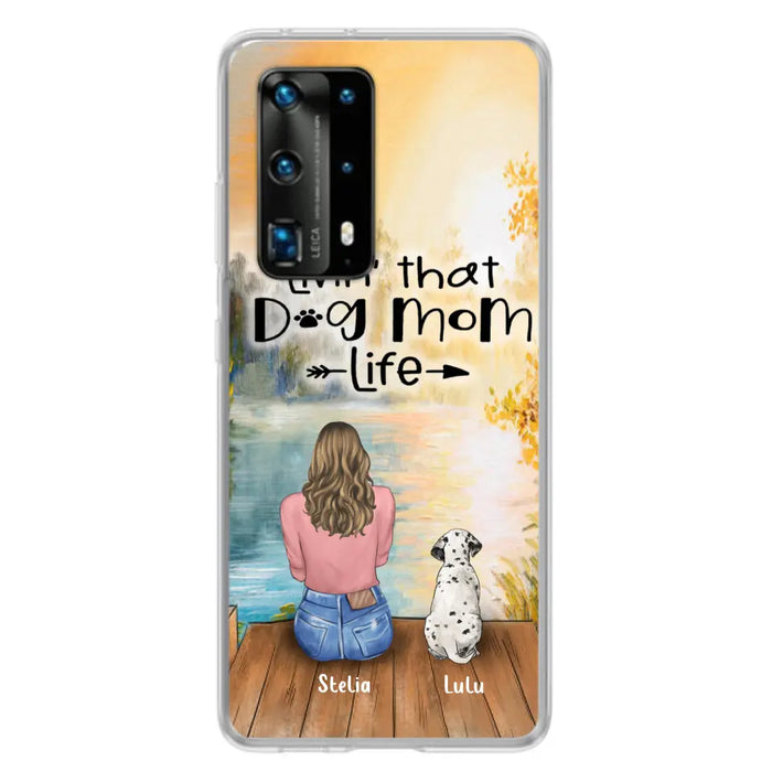 Personalized Dog Mom Phone Case - Case for Huawei, Oppo and Xiaomi - Gift for Dog Lovers With Up To 4 Dogs - Livin' that dog mom life