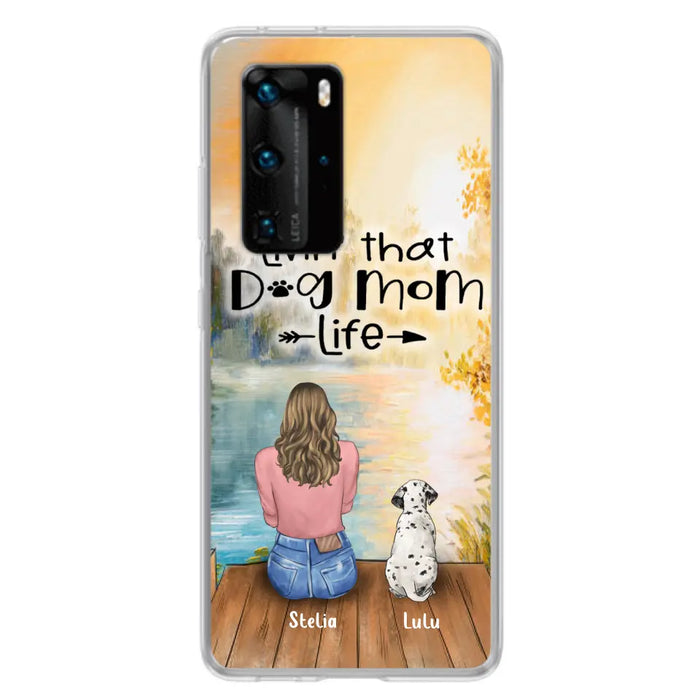 Personalized Dog Mom Phone Case - Case for Huawei, Oppo and Xiaomi - Gift for Dog Lovers With Up To 4 Dogs - Livin' that dog mom life