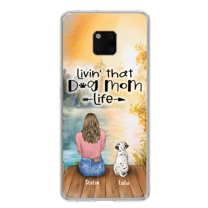 Personalized Dog Mom Phone Case - Case for Huawei, Oppo and Xiaomi - Gift for Dog Lovers With Up To 4 Dogs - Livin' that dog mom life