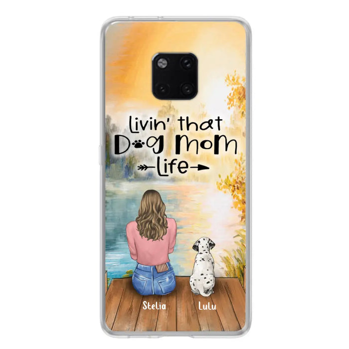 Personalized Dog Mom Phone Case - Case for Huawei, Oppo and Xiaomi - Gift for Dog Lovers With Up To 4 Dogs - Livin' that dog mom life