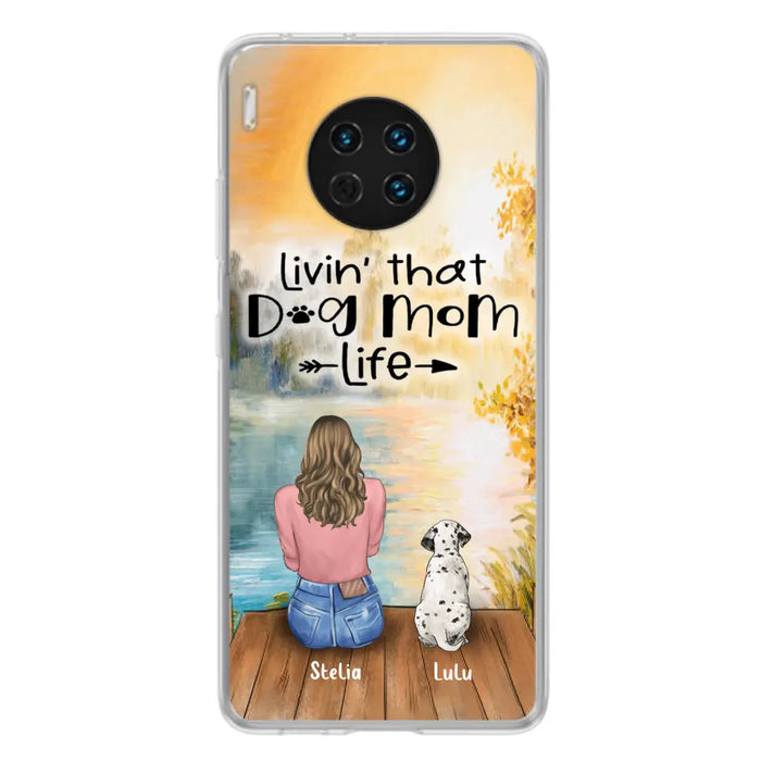 Personalized Dog Mom Phone Case - Case for Huawei, Oppo and Xiaomi - Gift for Dog Lovers With Up To 4 Dogs - Livin' that dog mom life