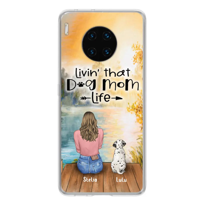 Personalized Dog Mom Phone Case - Case for Huawei, Oppo and Xiaomi - Gift for Dog Lovers With Up To 4 Dogs - Livin' that dog mom life