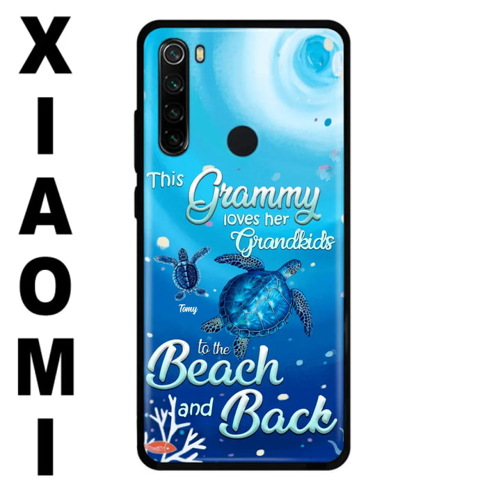 Personalized Grandma Turtle Phone Case - Up to 6 Turtles - This Grammy Loves Her Grandkids To The Beach And Back - For Xiaomi, Oppo And Huawei Phone Case - HWDFYR