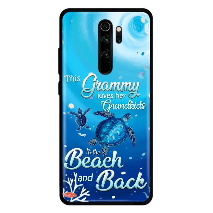 Personalized Grandma Turtle Phone Case - Up to 6 Turtles - This Grammy Loves Her Grandkids To The Beach And Back - For Xiaomi, Oppo And Huawei Phone Case - HWDFYR