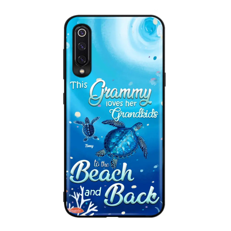 Personalized Grandma Turtle Phone Case - Up to 6 Turtles - This Grammy Loves Her Grandkids To The Beach And Back - For Xiaomi, Oppo And Huawei Phone Case - HWDFYR