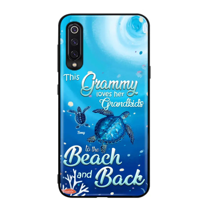 Personalized Grandma Turtle Phone Case - Up to 6 Turtles - This Grammy Loves Her Grandkids To The Beach And Back - For Xiaomi, Oppo And Huawei Phone Case - HWDFYR