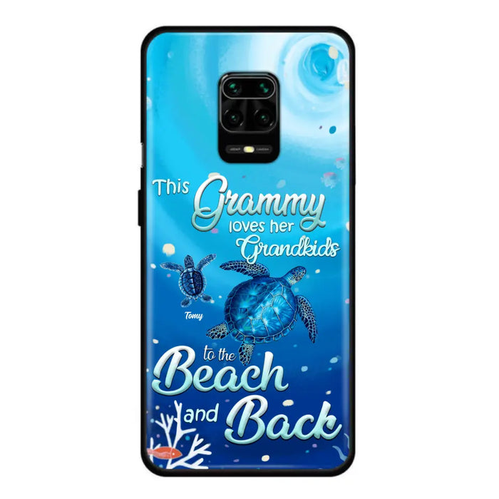 Personalized Grandma Turtle Phone Case - Up to 6 Turtles - This Grammy Loves Her Grandkids To The Beach And Back - For Xiaomi, Oppo And Huawei Phone Case - HWDFYR
