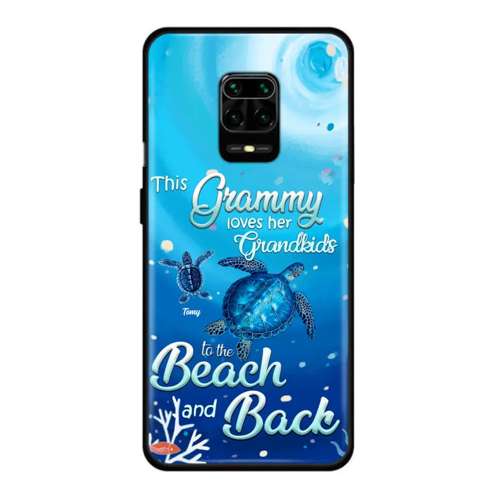 Personalized Grandma Turtle Phone Case - Up to 6 Turtles - This Grammy Loves Her Grandkids To The Beach And Back - For Xiaomi, Oppo And Huawei Phone Case - HWDFYR