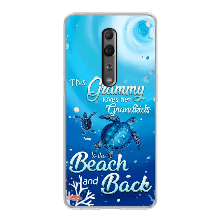 Personalized Grandma Turtle Phone Case - Up to 6 Turtles - This Grammy Loves Her Grandkids To The Beach And Back - For Xiaomi, Oppo And Huawei Phone Case - HWDFYR