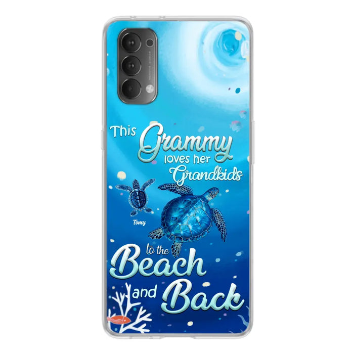 Personalized Grandma Turtle Phone Case - Up to 6 Turtles - This Grammy Loves Her Grandkids To The Beach And Back - For Xiaomi, Oppo And Huawei Phone Case - HWDFYR