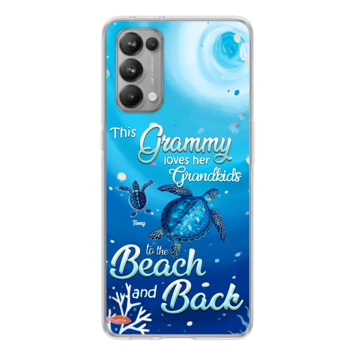 Personalized Grandma Turtle Phone Case - Up to 6 Turtles - This Grammy Loves Her Grandkids To The Beach And Back - For Xiaomi, Oppo And Huawei Phone Case - HWDFYR
