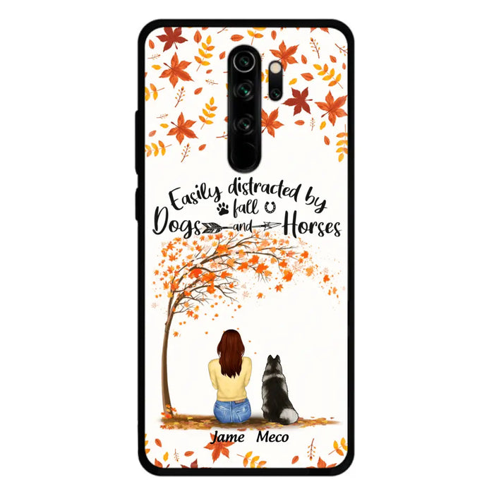 Personalized Horse Dog Mom In Autumn Phone Case - Up to 3 Horses/Dogs - Case For Xiaomi, Oppo And Huawei